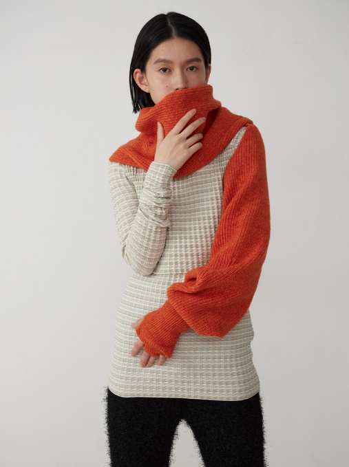 Mediam Finger Hole Arm Cover・MIX ORANGE - tity