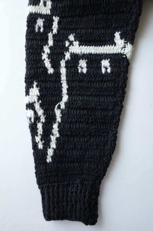 MacMahon Knitting Mills Crew Ncek Knit Cats・BLACK - tity