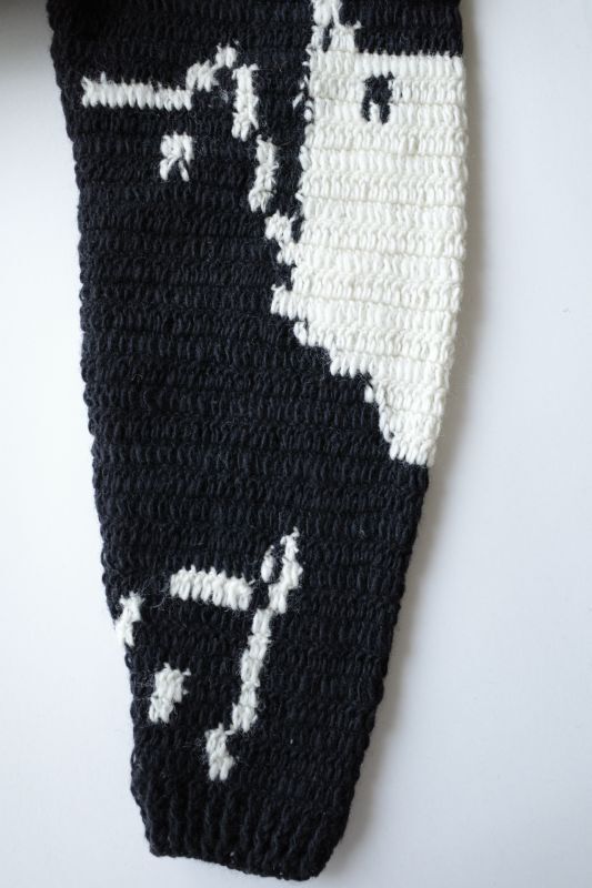 MacMahon Knitting Mills Crew Ncek Knit Cats・BLACK - tity