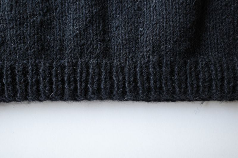 MacMahon Knitting Mills Line Yin&Yang Crew Ncek Knit・BLACK - tity