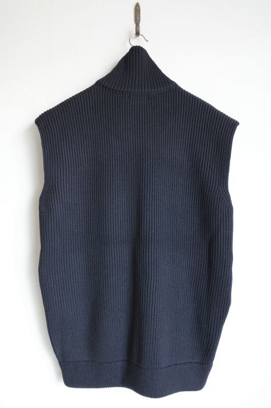 INTERIM インテリム HYPER BIG HAND FRAMED DRIVERS ZIP KNIT VEST