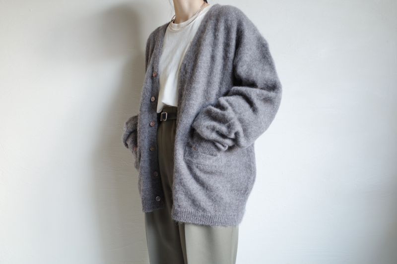 INTERIM インテリム 50'S KID MOHAIR CARDIGAN・H.GRAY - tity