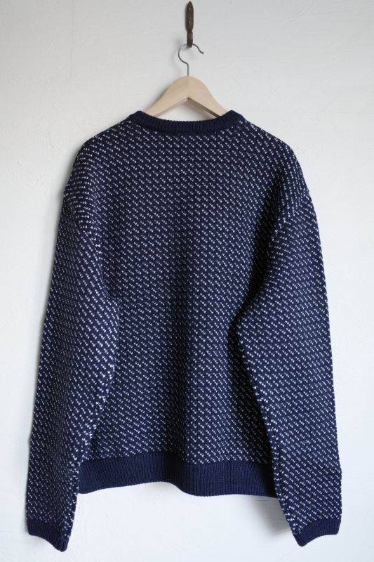 INTERIM インテリム 60'S ALPACA BIRD'S EYE HEAVY CREW SWEATER - tity