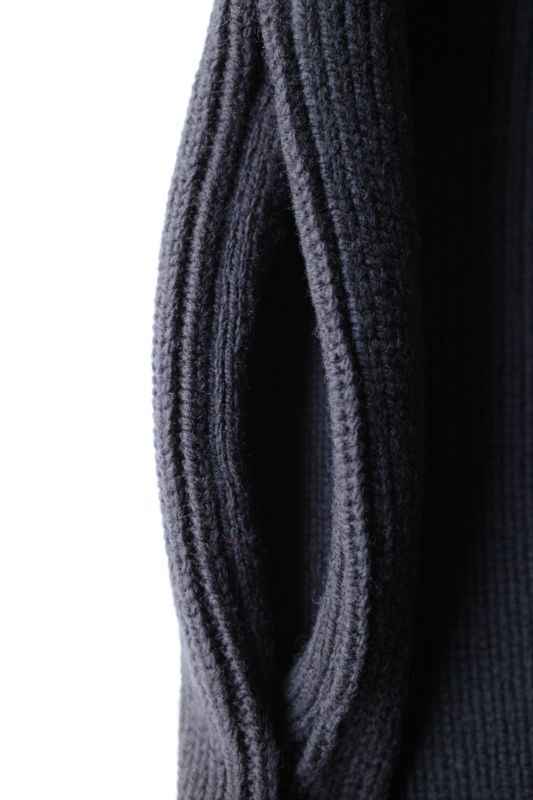 stein OVERSIZED DRIVERS KNIT ZIP VEST・DARK NAVY - tity