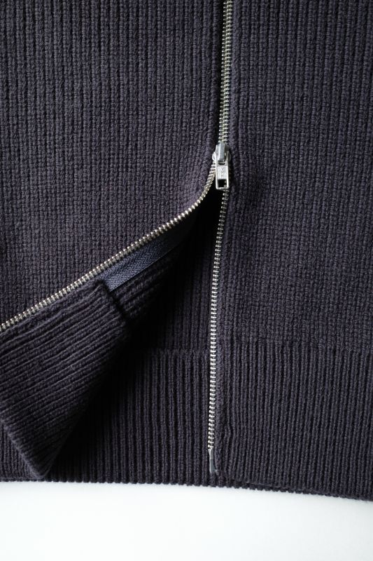 stein OVERSIZED DRIVERS KNIT ZIP JACKET・DARK NAVY - tity