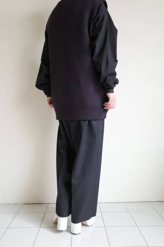 stein OVERSIZED DRIVERS KNIT ZIP VEST・DARK NAVY - tity