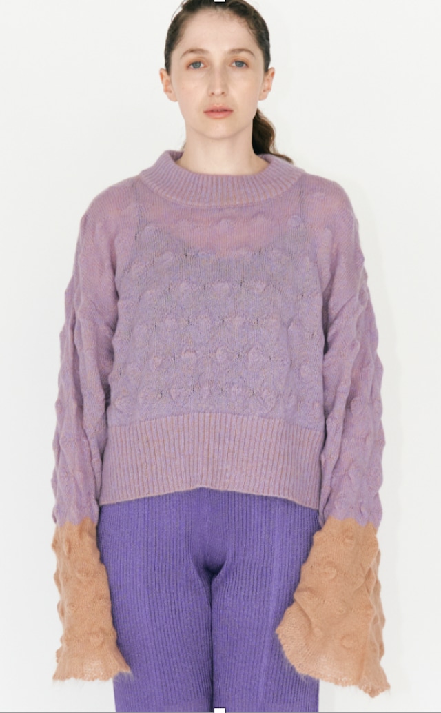 OPEN SESAME CLUB mohair bubble tops・lavender - tity