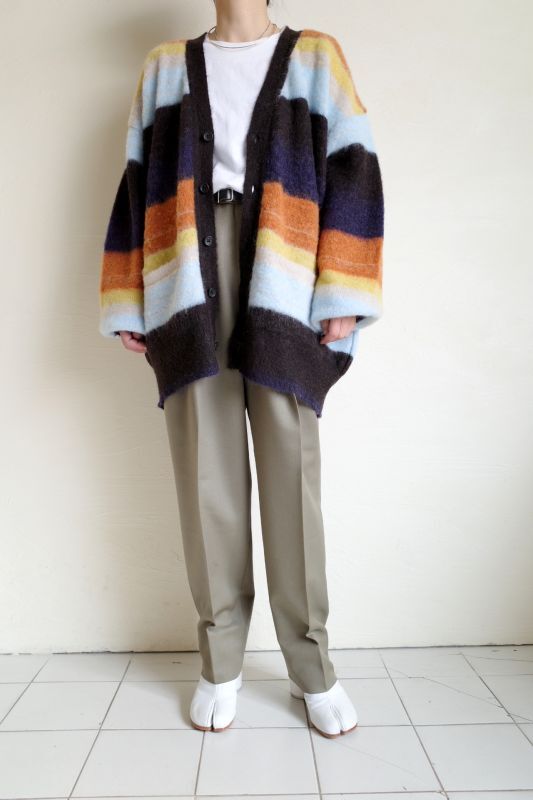 stein Color Combination Mohair Cardigan-