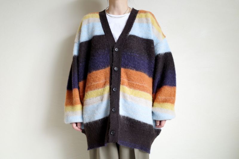 stein COLOR COMBINATION MOHAIR CARDIGAN - tity