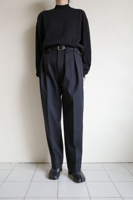 stein DOUBLE WIDE TROUSERS・BLACK - tity