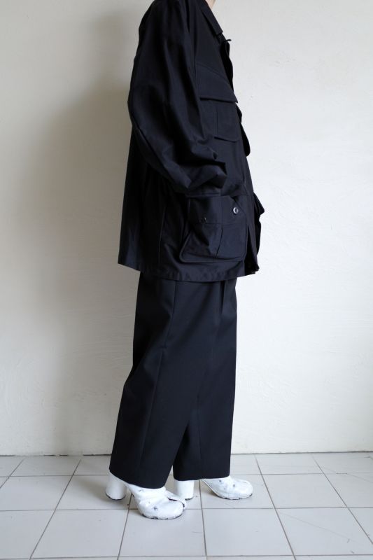 KANEMASA Typewriter High Gauge Jersey Fatigue Jacket・BLACK - tity