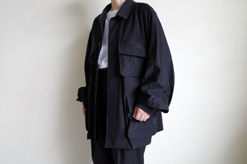 KANEMASA Typewriter High Gauge Jersey Fatigue Jacket・BLACK - tity