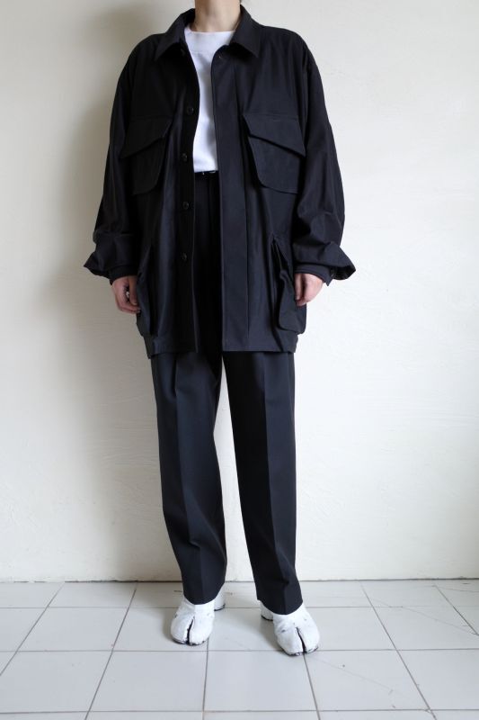 KANEMASA Typewriter High Gauge Jersey Fatigue Jacket・BLACK - tity