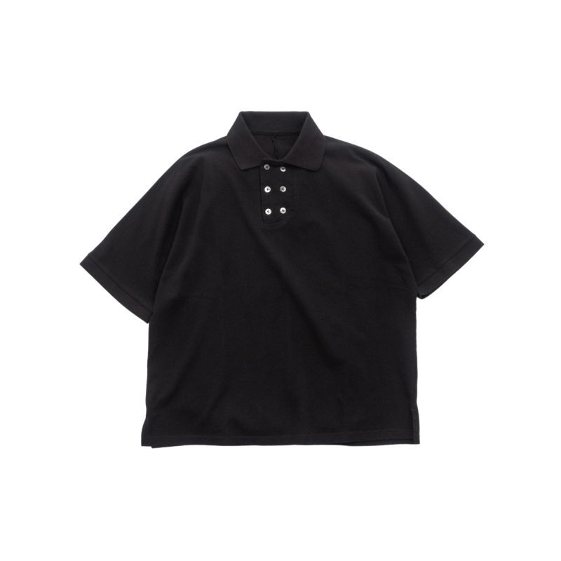 ボタン袖丈PHINGERIN フィンガリン カジュアルシャツ -(L位) 白x黒(総柄)
