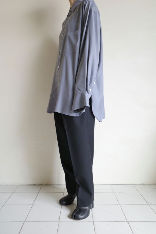 stein OVERSIZED CUPRO LS SHIRT・BLUE GREY - tity