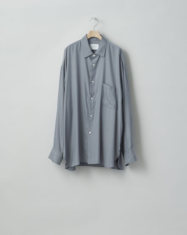 stein OVERSIZED CUPRO LS SHIRT・BLUE GREY - tity