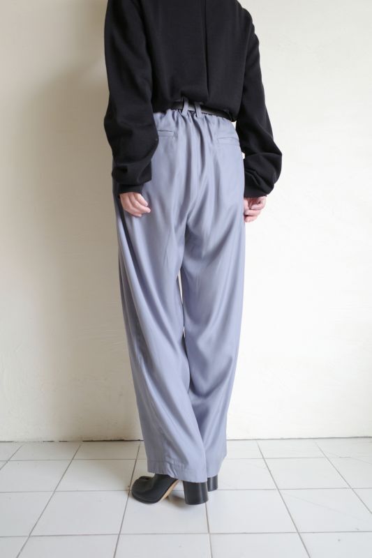 stein CUPRO WIDE EASY TROUSERS・BLUE GREY - tity