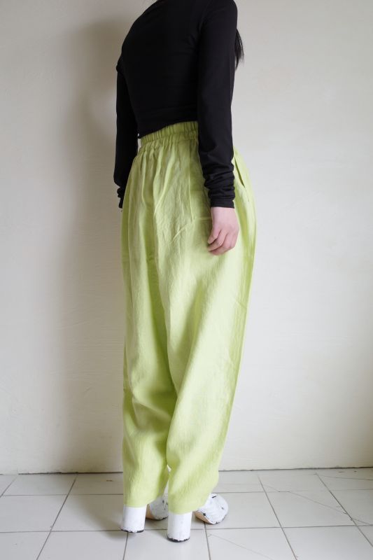 Mediam Linen shalwar Pants・BRIGHT GREEN - tity