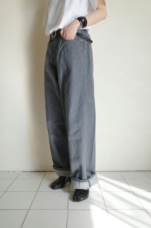 INTERIM インテリム 40's MIL BAGGY ZIPPED SHUTTLE DENIM TROUSERS