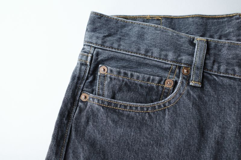 INTERIM インテリム MILK PAINT 40's MIL BAGGY ZIPPED SHUTTLE DENIM