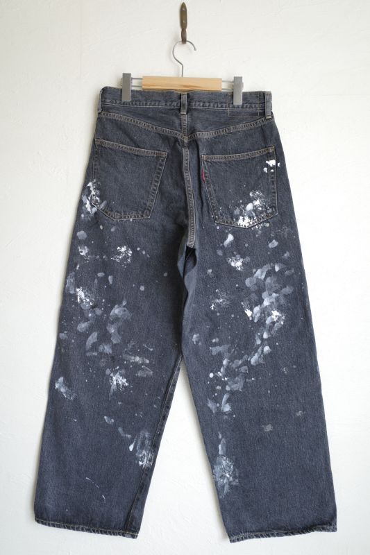 INTERIM インテリム MILK PAINT 40's MIL BAGGY ZIPPED SHUTTLE DENIM TROUSERS