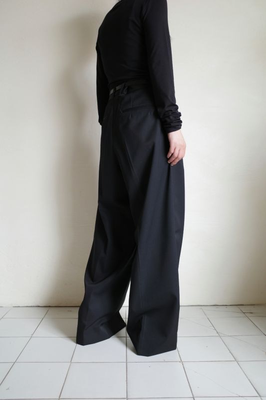 stein EXTRA WIDE TROUSERS・BLACK