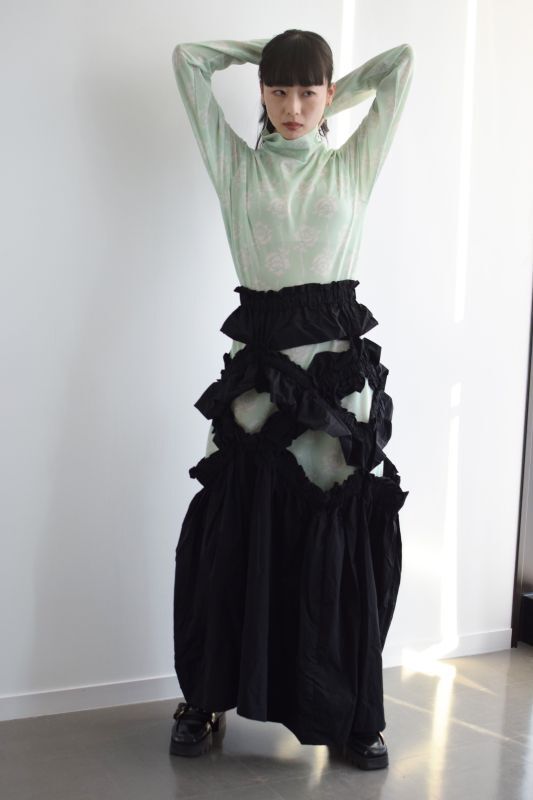 HOUGA kiki frill dress・BLACK - tity