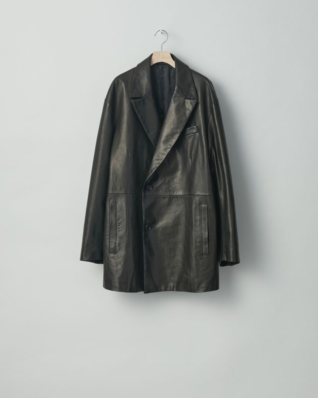 ②フォロワー様である事【Italy vintage】90s Leather Double jacket