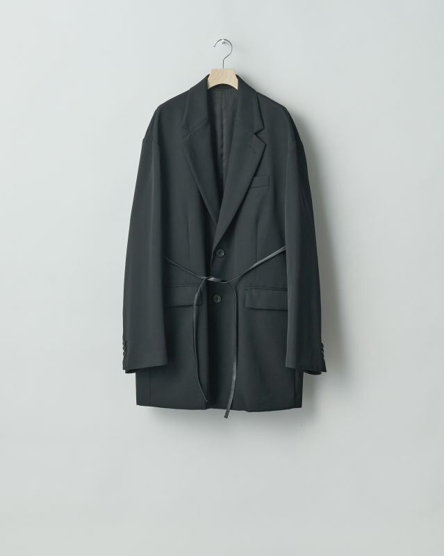 stein OVERSIZED SINGLE BREASTED LONG JACKET・BLACK - tity