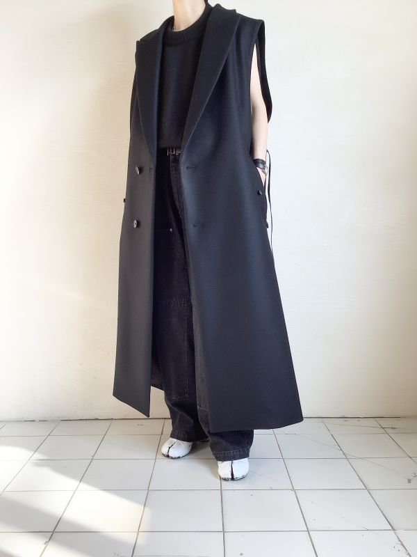 stein NO SLEEVE LONG COAT・BLACK - tity