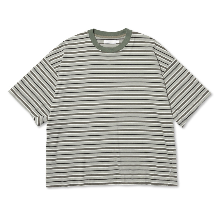 ROTOL WIDE TWIST SHORT SLEEVE TEE BORDER・CLOUDY - tity