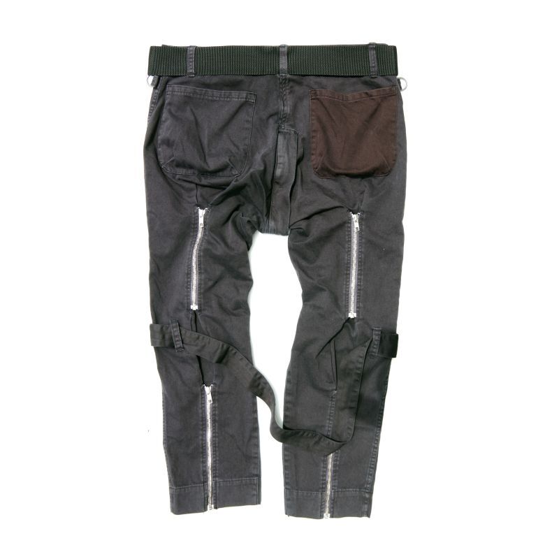 PEEL&LIFT bondage trousers modern faded black ダメージボンテージトラウザース - tity