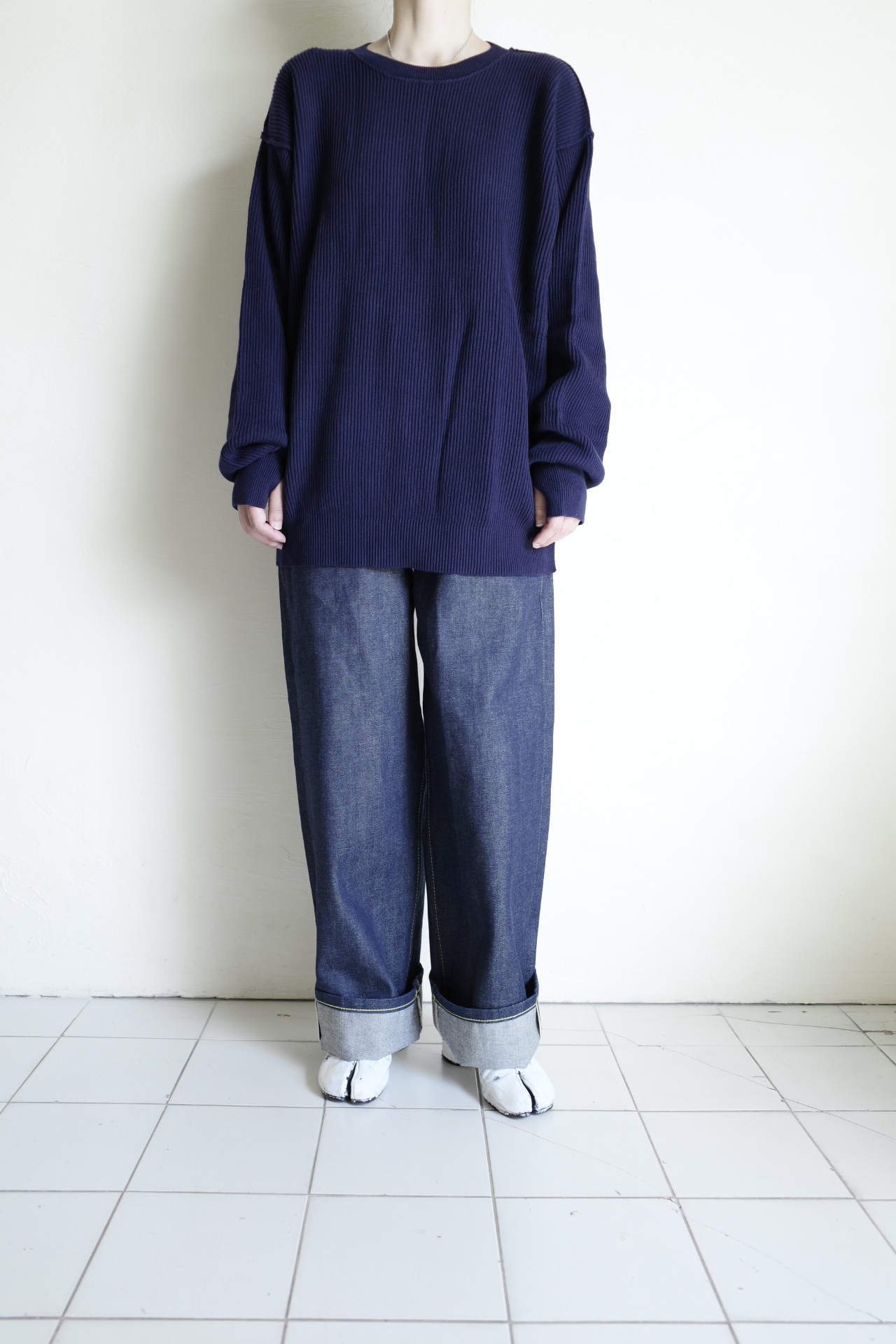 新品 25ss ISSUETHINGS type73 ロンT NAVY BLUE ISSUETHINGS(イシューシングス)type73 (with stickers) (24b/73