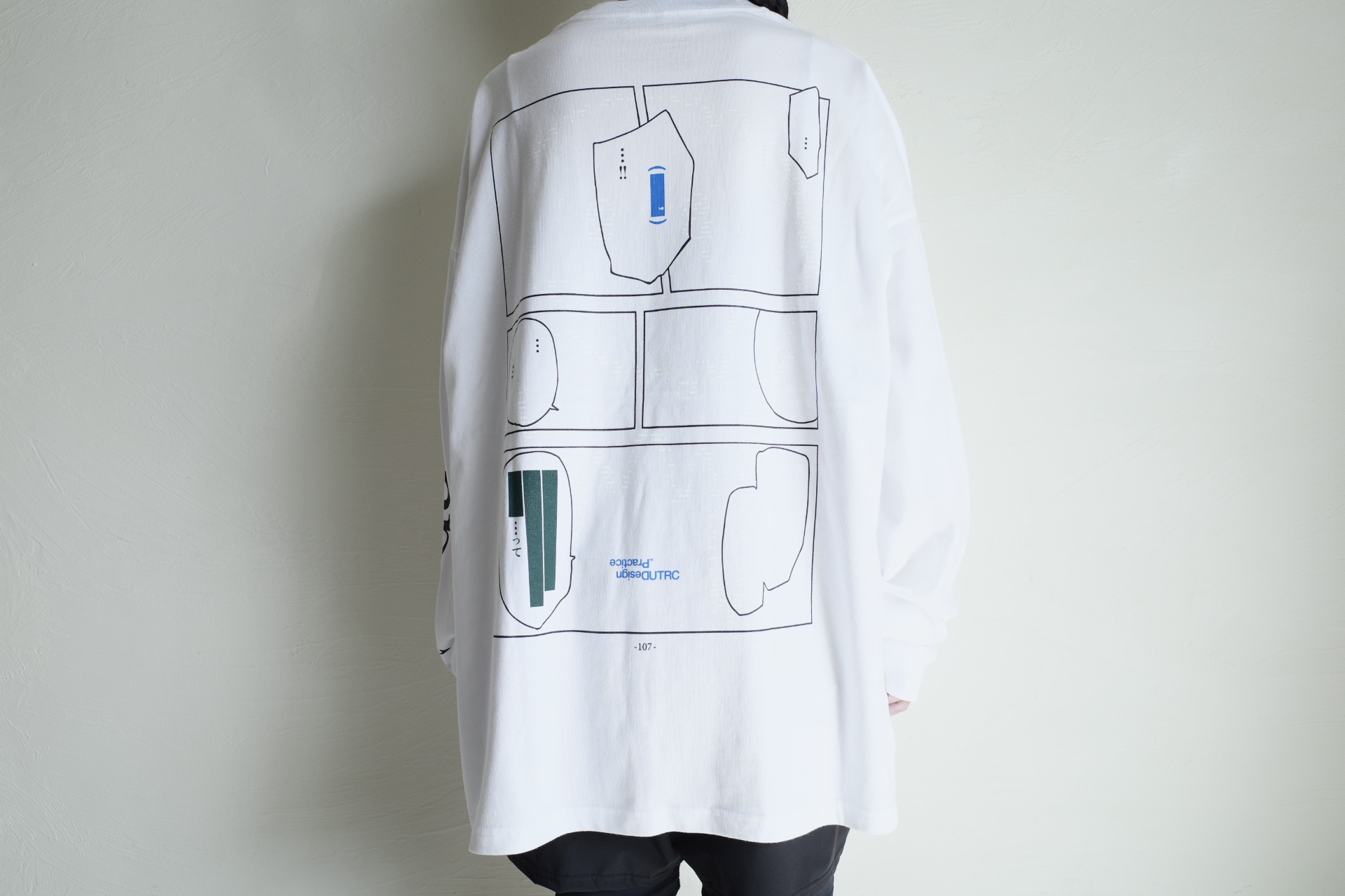 UNTRACE L/S GRAPHIC TEE・WHITE - tity