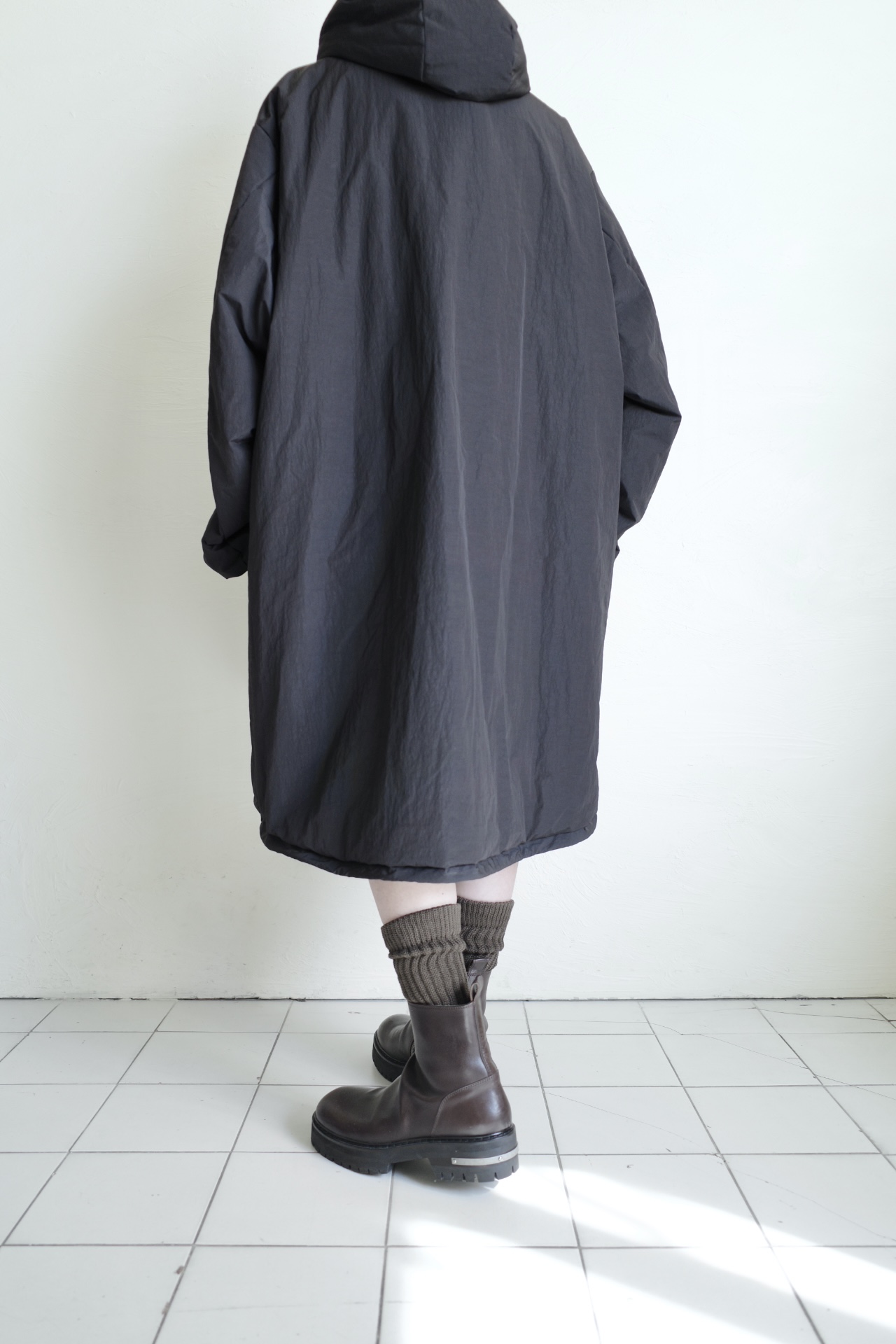 ssstein OVERSIZED PADDED HOODED COAT・BLACK - tity