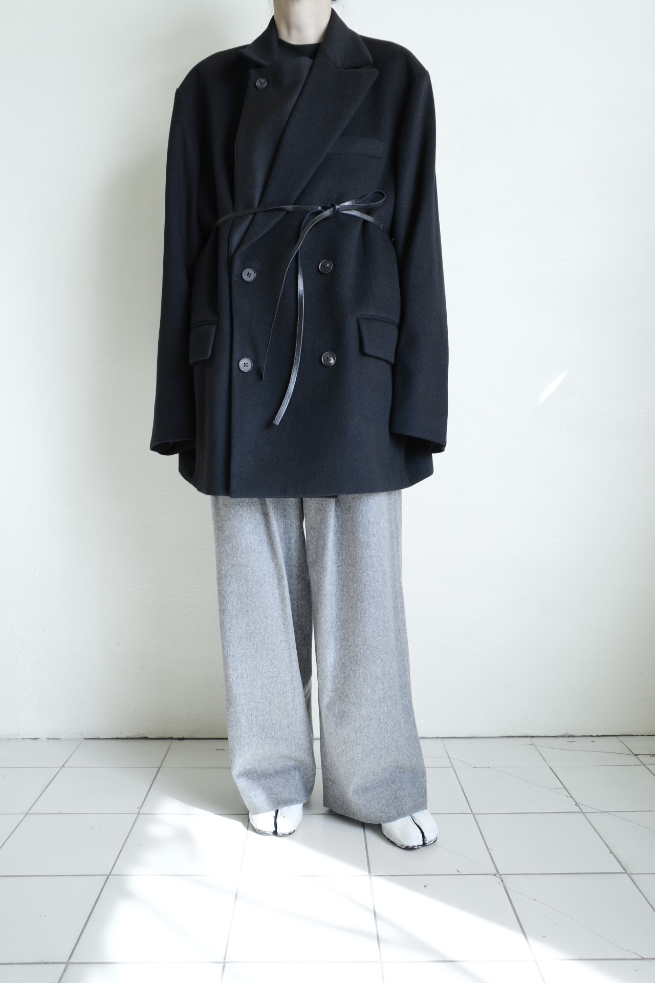 ssstein OVERSIZED DOUBLE LAPELED JACKET・BLACK - tity