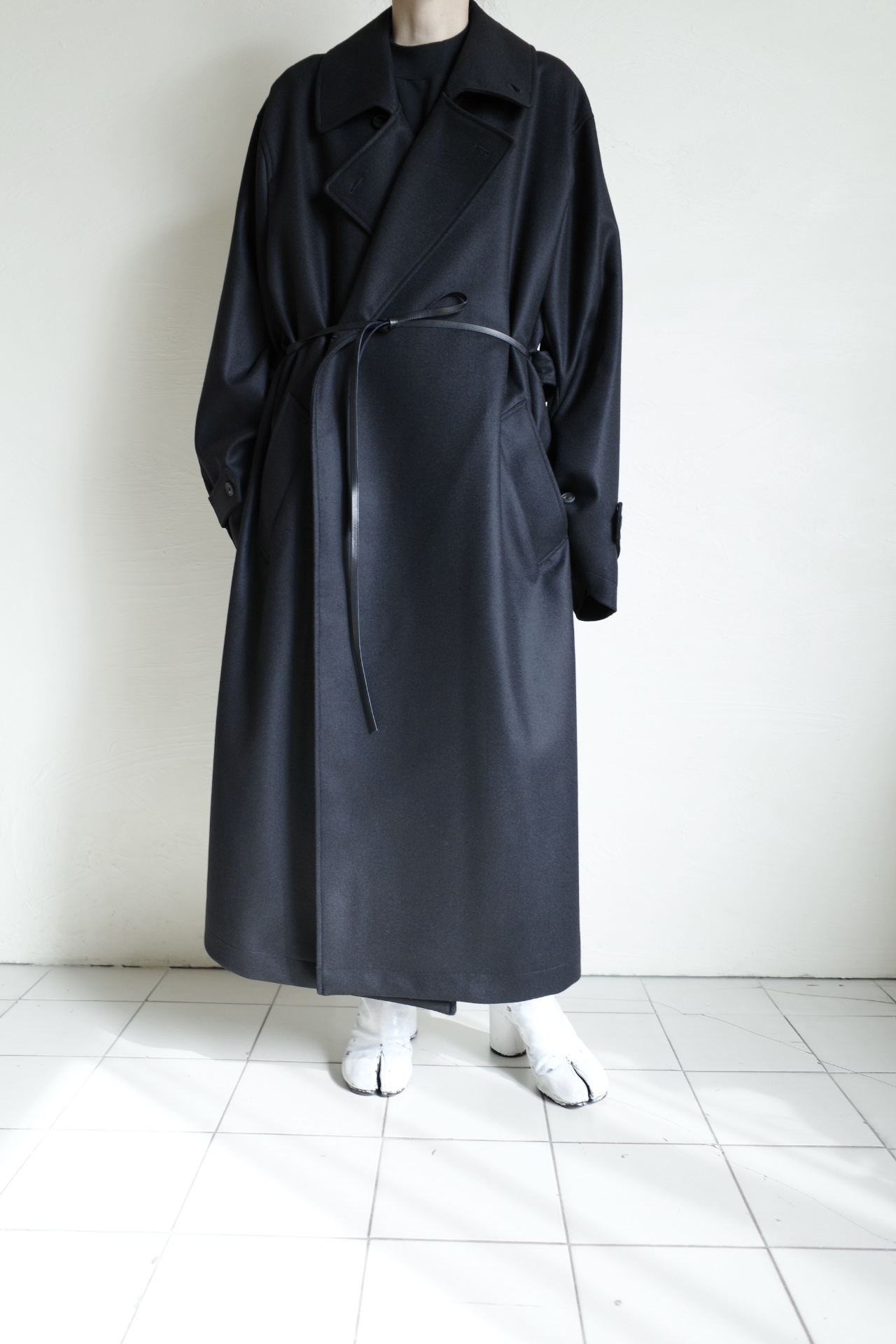 ssstein OVERSIZED DOUBLE BREASTED COAT・BLACK - tity