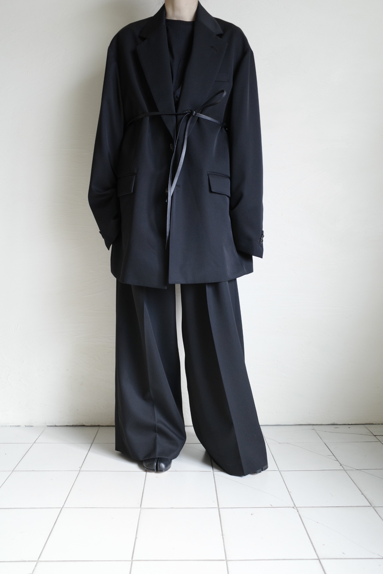 ssstein EXTRA WIDE TROUSERS・BLACK - tity